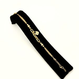 دستبند طلای زنجیری سبک